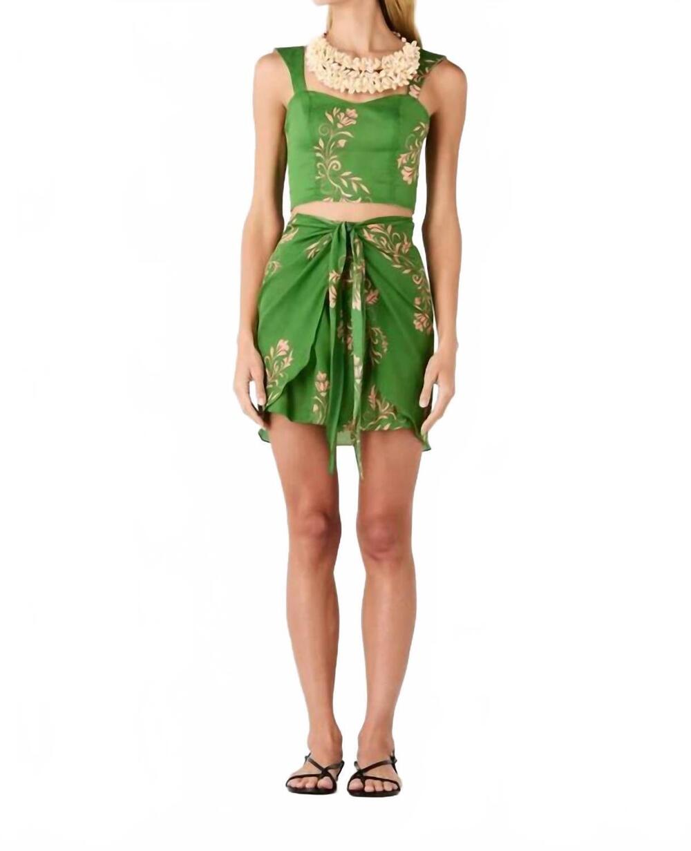 NEW JUAN DE DIOS bamboleiro silk & cotton shorts in green